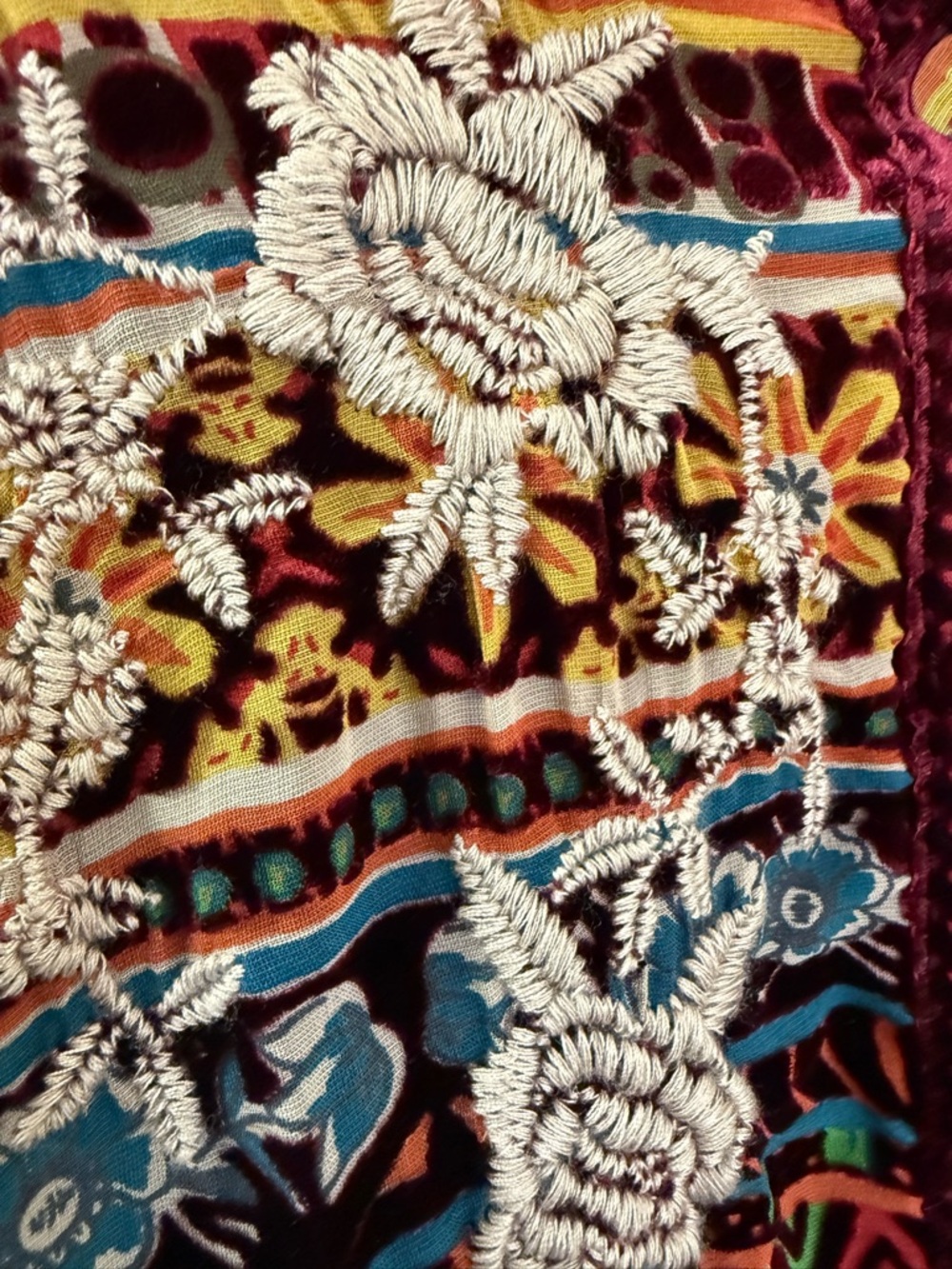 Johnny Was Velvet Embroidered Tunic Dress| | Boho Kantha Bae Style| XL - Picture 14 of 16